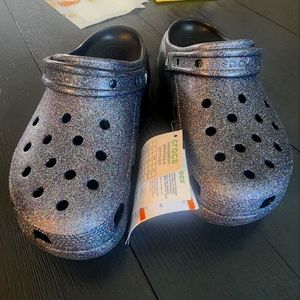 Brand new glitter Crocs-NWT